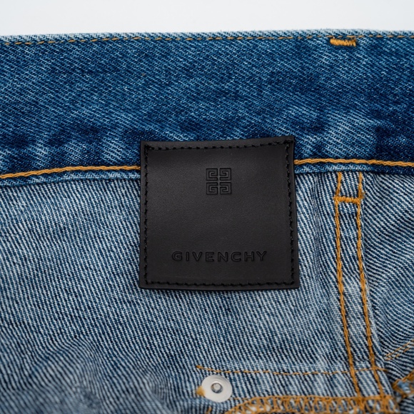 size 31 Givenchy Jeans Loose Fit Cardo Pants Marble Denim Blue - Picture 5 of 8